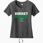 Hudson Hornets New Era Women's Tri-Blend Short Sleeve Cinched Tee Front Thumbnail