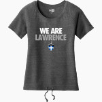 Lawrence University Vikings Online Store <span class="pdp-name-mascot">Lawrence</span> New Era Women's Tri-Blend Short Sleeve Cinched Tee Front Thumbnail