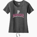 PERRY HIGH SCHOOL MAROONS <span class="pdp-name-mascot">PERRY MAROONS</span> New Era Women's Tri-Blend Short Sleeve Cinched Tee Front Thumbnail