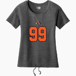 WARSAW HIGH SCHOOL TIGERS <span class="pdp-name-mascot">WARSAW TIGERS</span> New Era Women's Tri-Blend Short Sleeve Cinched Tee Front Thumbnail