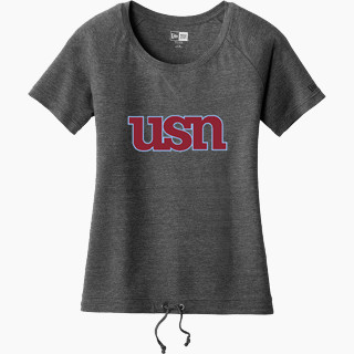 New Era Women's Tri-Blend Short Sleeve Cinched Tee