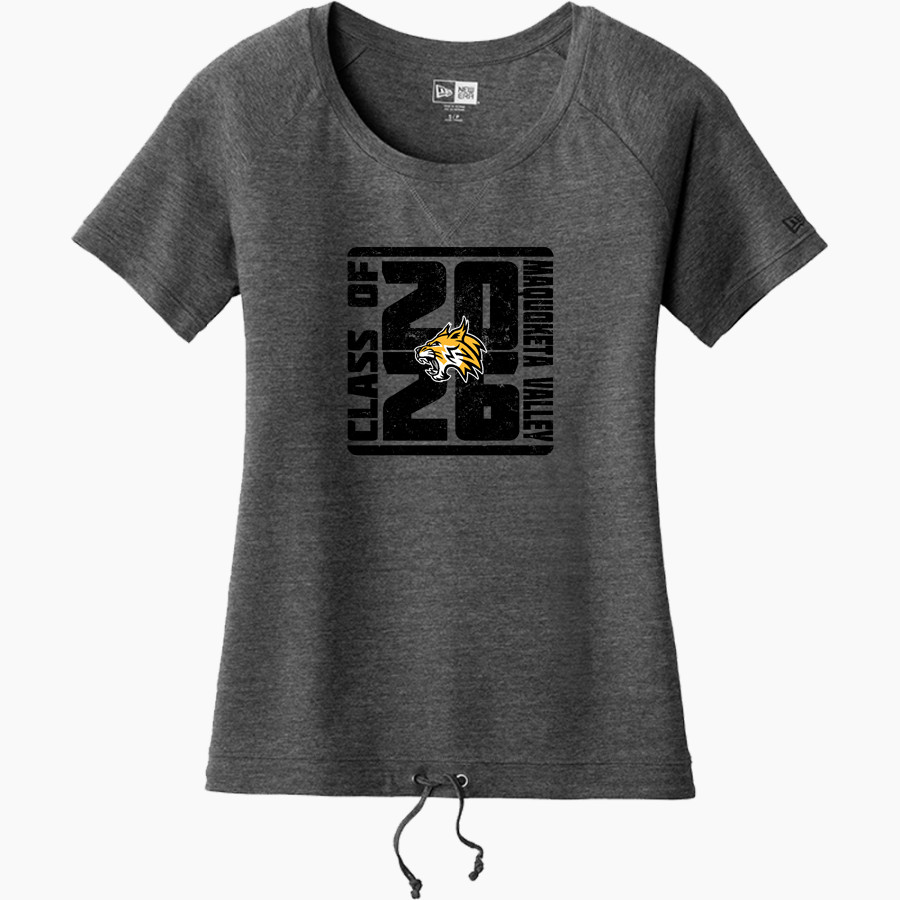 MAQUOKETA VALLEY HIGH SCHOOL WILDCATS <span class="pdp-name-mascot">MAQUOKETA VALLEY WILDCATS</span> New Era Women's Tri-Blend Short Sleeve Cinched Tee