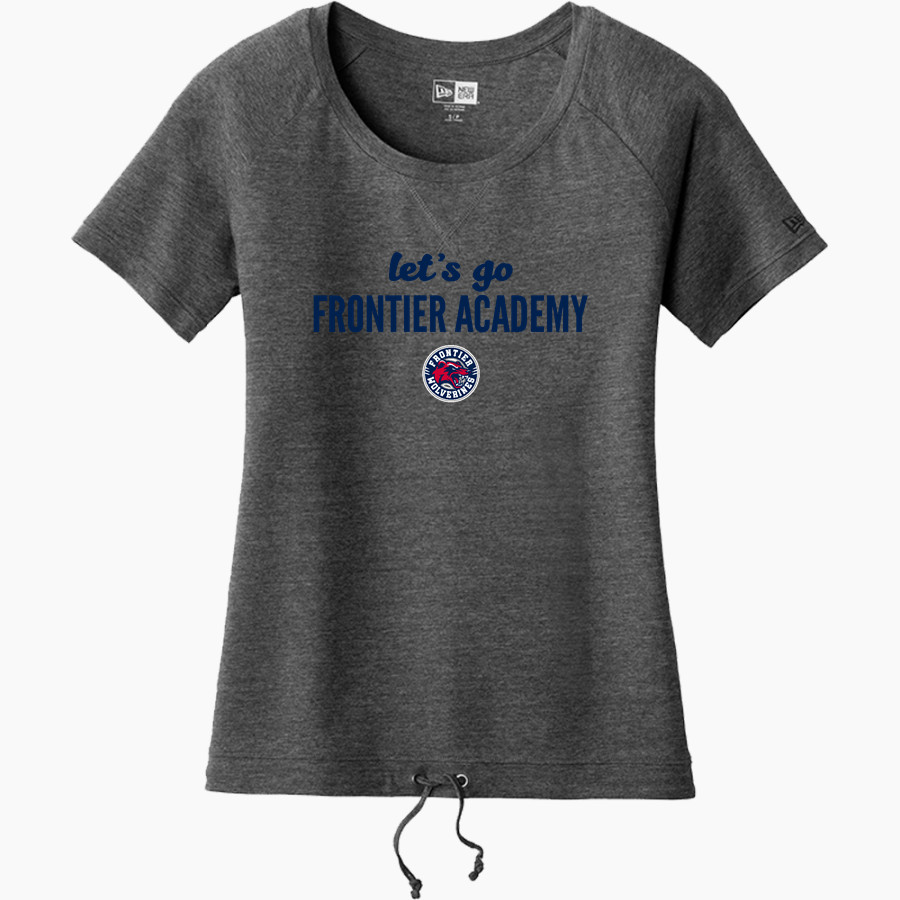 Frontier Academy Wolverines <span class="pdp-name-mascot">Frontier Academy Wolverines</span> New Era Women's Tri-Blend Short Sleeve Cinched Tee