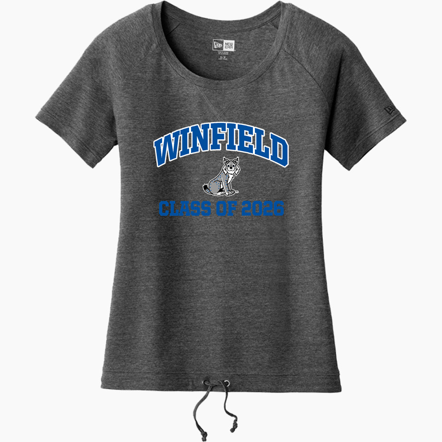 Winfield Elementary Wildcats <span class="pdp-name-mascot">Winfield Elementary Wildcats</span> New Era Women's Tri-Blend Short Sleeve Cinched Tee