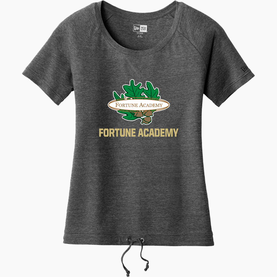 Fortune Academy Mighty Oaks online store New Era Women's Tri-Blend Short Sleeve Cinched Tee
