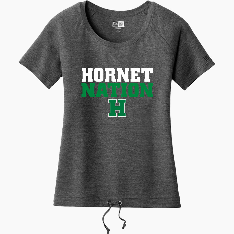 Hudson Hornets New Era Women's Tri-Blend Short Sleeve Cinched Tee