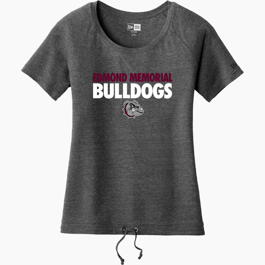 EDMOND MEMORIAL HIGH SCHOOL BULLDOGS <span class="pdp-name-mascot">EDMOND MEMORIAL BULLDOGS</span> New Era Women's Tri-Blend Short Sleeve Cinched Tee