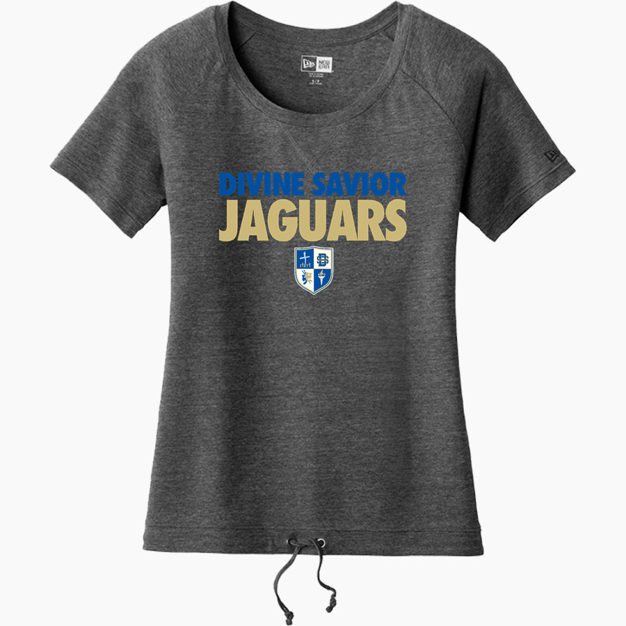 Divine Savior Academy Jaguars <span class="pdp-name-mascot">Divine Savior Academy Jaguars</span> New Era Women's Tri-Blend Short Sleeve Cinched Tee