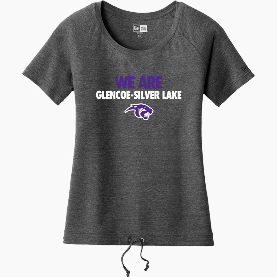 Glencoe-Silver Lake Panthers <span class="pdp-name-mascot">Glencoe Silver-Lake Panthers</span> New Era Women's Tri-Blend Short Sleeve Cinched Tee
