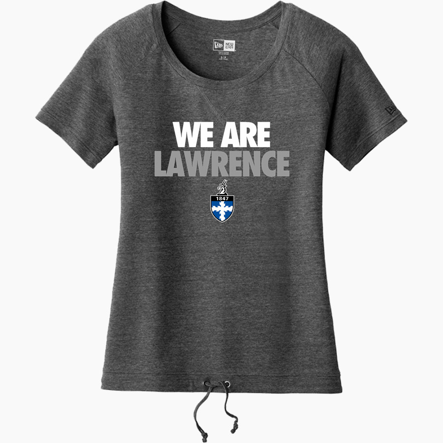 Lawrence University Vikings Online Store <span class="pdp-name-mascot">Lawrence</span> New Era Women's Tri-Blend Short Sleeve Cinched Tee