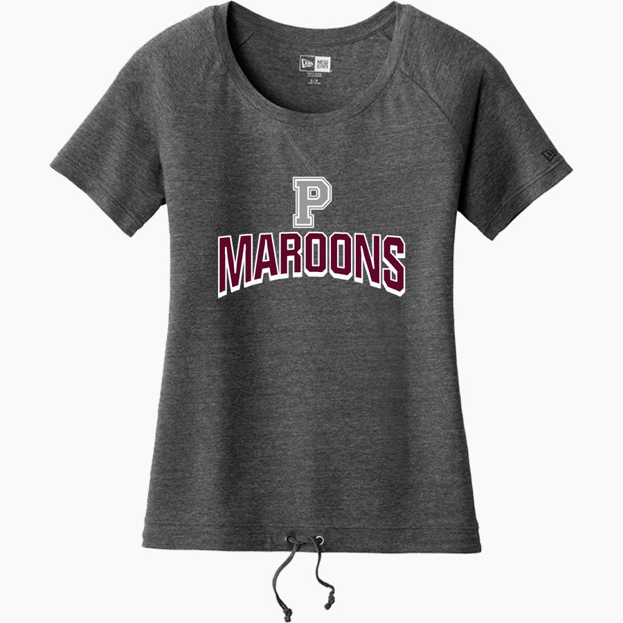 PERRY HIGH SCHOOL MAROONS <span class="pdp-name-mascot">PERRY MAROONS</span> New Era Women's Tri-Blend Short Sleeve Cinched Tee