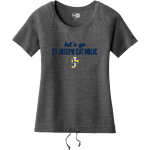 St Joseph Catholic Saints <span class="pdp-name-mascot">St Joseph Catholic School Saints</span> New Era Women's Tri-Blend Short Sleeve Cinched Tee Front Thumbnail