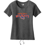 HARDEE COUNTY HIGH SCHOOL WILDCATS <span class="pdp-name-mascot">HARDEE COUNTY WILDCATS</span> New Era Women's Tri-Blend Short Sleeve Cinched Tee Front Thumbnail