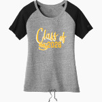 Sullivan Tigers <span class="pdp-name-mascot">Sullivan Tigers</span> New Era Women's Tri-Blend Short Sleeve Cinched Tee Front Thumbnail