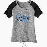Cedar Bluffs Wildcats <span class="pdp-name-mascot">Cedar Bluffs Wildcats</span> New Era Women's Tri-Blend Short Sleeve Cinched Tee Front Thumbnail