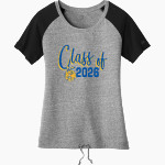 MOUNT MARKHAM HIGH SCHOOL MUSTANGS <span class="pdp-name-mascot">MOUNT MARKHAM MUSTANGS</span> New Era Women's Tri-Blend Short Sleeve Cinched Tee Front Thumbnail