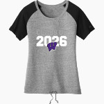 Woodlawn Panthers <span class="pdp-name-mascot">Woodlawn Panthers</span> New Era Women's Tri-Blend Short Sleeve Cinched Tee Front Thumbnail