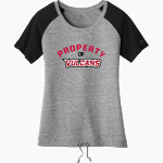 California University of Pennsylvania New Era Women's Tri-Blend Short Sleeve Cinched Tee Front Thumbnail