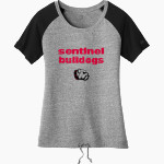SENTINEL HIGH SCHOOL BULLDOGS <span class="pdp-name-mascot">SENTINEL BULLDOGS</span> New Era Women's Tri-Blend Short Sleeve Cinched Tee Front Thumbnail
