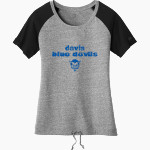 DAVIS SENIOR HIGH SCHOOL BLUE DEVILS <span class="pdp-name-mascot">DAVIS BLUE DEVILS</span> New Era Women's Tri-Blend Short Sleeve Cinched Tee Front Thumbnail