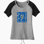 HIGHLAND HIGH SCHOOL TROJANS <span class="pdp-name-mascot">HIGHLAND TROJANS</span> New Era Women's Tri-Blend Short Sleeve Cinched Tee Front Thumbnail
