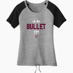 BELLOWS FREE ACADEMY BULLETS <span class="pdp-name-mascot">BELLOWS FREE ACADEMY BULLETS</span> New Era Women's Tri-Blend Short Sleeve Cinched Tee Front Thumbnail