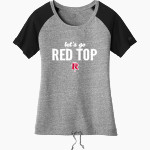 Red Top Miners New Era Women's Tri-Blend Short Sleeve Cinched Tee Front Thumbnail