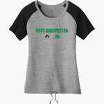 PORT WASHINGTON HIGH SCHOOL PIRATES <span class="pdp-name-mascot">PORT WASHINGTON PIRATES</span> New Era Women's Tri-Blend Short Sleeve Cinched Tee Front Thumbnail