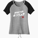 Brook Park Bears New Era Women's Tri-Blend Short Sleeve Cinched Tee Front Thumbnail