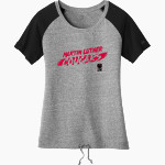 Martin Luther School Cougars <span class="pdp-name-mascot">Martin Luther Cougars</span> New Era Women's Tri-Blend Short Sleeve Cinched Tee Front Thumbnail