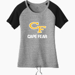 Cape Fear Colts New Era Women's Tri-Blend Short Sleeve Cinched Tee Front Thumbnail