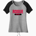 Rogue Rowing Rowing <span class="pdp-name-mascot">Rogue Rowing</span> New Era Women's Tri-Blend Short Sleeve Cinched Tee Front Thumbnail