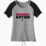 Creekside Seminoles New Era Women's Tri-Blend Short Sleeve Cinched Tee Front Thumbnail