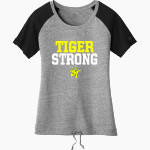 BENDLE HIGH SCHOOL TIGERS <span class="pdp-name-mascot">BENDLE TIGERS</span> New Era Women's Tri-Blend Short Sleeve Cinched Tee Front Thumbnail