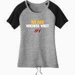 WICHITA WEST HIGH SCHOOL PIONEERS <span class="pdp-name-mascot">WICHITA WEST PIONEERS</span> New Era Women's Tri-Blend Short Sleeve Cinched Tee Front Thumbnail