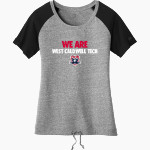 West Caldwell Tech Eagles <span class="pdp-name-mascot">West Caldwell Tech Eagles</span> New Era Women's Tri-Blend Short Sleeve Cinched Tee Front Thumbnail