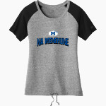 Moanalua Na Menehune New Era Women's Tri-Blend Short Sleeve Cinched Tee Front Thumbnail