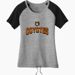 ORANGE VISTA HIGH SCHOOL COYOTES <span class="pdp-name-mascot">ORANGE VISTA COYOTES</span> New Era Women's Tri-Blend Short Sleeve Cinched Tee Front Thumbnail