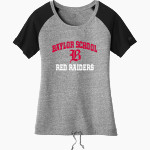 Baylor School Red Raiders New Era Women's Tri-Blend Short Sleeve Cinched Tee Front Thumbnail