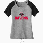 RAMBAM MESIVTA HIGH SCHOOL RAVENS <span class="pdp-name-mascot">RAMBAM MESIVTA RAVENS</span> New Era Women's Tri-Blend Short Sleeve Cinched Tee Front Thumbnail