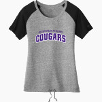 Josephinum Academy of the Sacred Heart <span class="pdp-name-mascot">Josephinum Academy Cougars</span> New Era Women's Tri-Blend Short Sleeve Cinched Tee Front Thumbnail