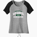 Mission Pioneers <span class="pdp-name-mascot">SAN GABRIEL MISSION PIONEER</span> New Era Women's Tri-Blend Short Sleeve Cinched Tee Front Thumbnail