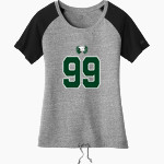 TAYLOR HIGH SCHOOL DUCKS <span class="pdp-name-mascot">TAYLOR DUCKS</span> New Era Women's Tri-Blend Short Sleeve Cinched Tee Front Thumbnail