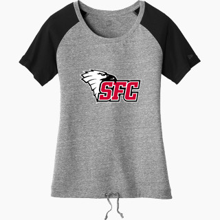 New Era Women's Tri-Blend Short Sleeve Cinched Tee