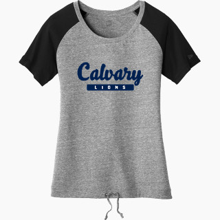 New Era Women's Tri-Blend Short Sleeve Cinched Tee