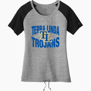New Era Women's Tri-Blend Short Sleeve Cinched Tee