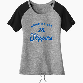 New Era Women's Tri-Blend Short Sleeve Cinched Tee