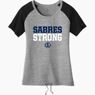 New Era Women's Tri-Blend Short Sleeve Cinched Tee