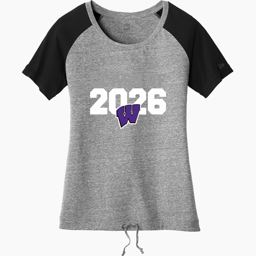 Woodlawn Panthers <span class="pdp-name-mascot">Woodlawn Panthers</span> New Era Women's Tri-Blend Short Sleeve Cinched Tee
