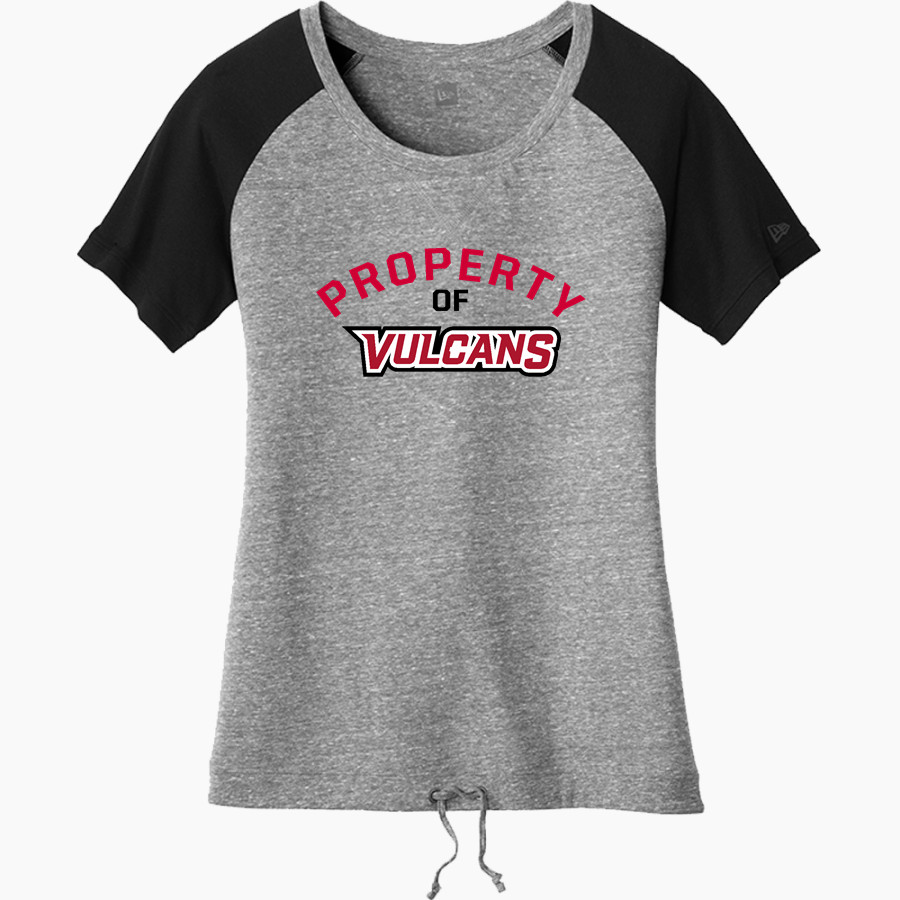 California University of Pennsylvania New Era Women's Tri-Blend Short Sleeve Cinched Tee